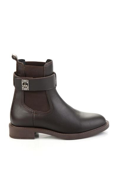 Bambi Kahve Hakiki Deri Kadın Bot & Bootie K02724259003