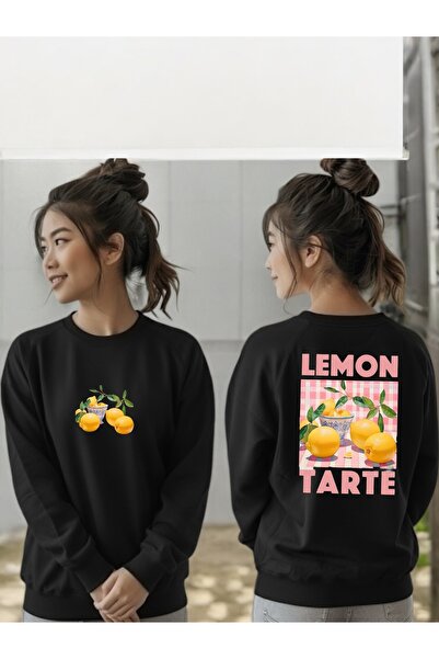 ArtYus Tricou unisex cu mânecă lungă Lemon Tarte Transfer cu imprimeu guler rotund piese Swea tricou