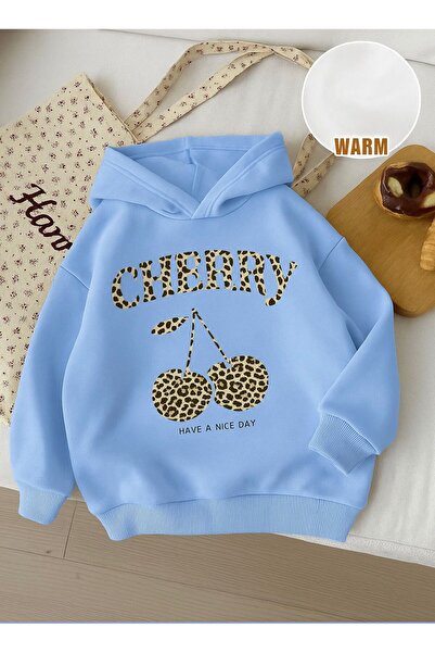 DM DOLCE MORE سترة رياضية للأطفال بغطاء للرأس مصنوعة من القطن الممشط بثلاث خي...