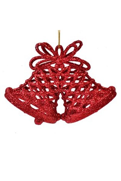 Silver Star Σετ Διακοσμήσεις Χριστουγεννιάτικου Δέντρου Καμπάνες Κόκκινο Γκλί...