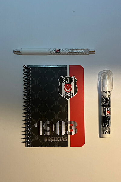 Sone Beşiktaş Lisanslı Kırtasiye Seti – Defter, Uçlu Kalem, Silgi