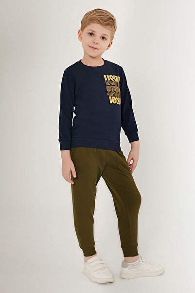 U.S. Polo Assn. U.S. Polo Assn Boys' Span Navy Blue Span Tracksuit Set