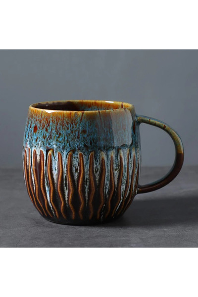 INVEIN 500ml Ceramic Coffee Mug - Coffee Mug with Bright Design and Colors