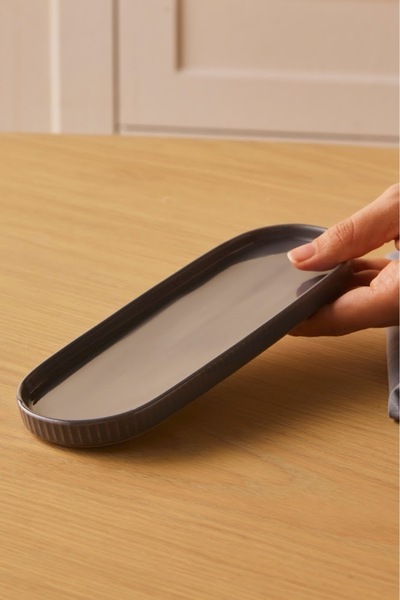 Karaca Massimo Kayık Tabak Antrasit 21 cm