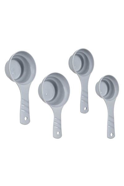 SHOPIENS Set dozatoare din plastic gri, 4 dimensiuni (60, 80, 120, 240 ml)