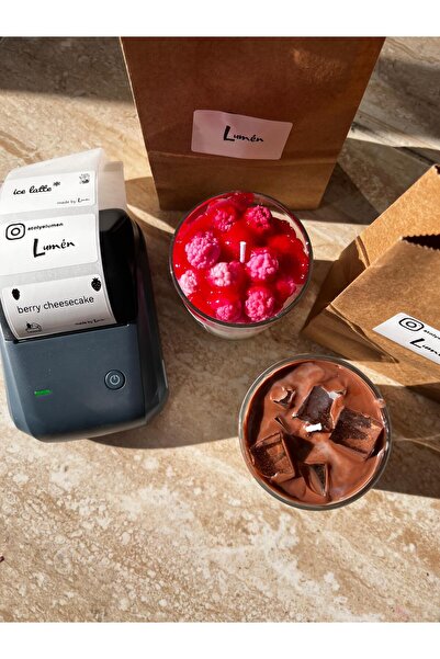 UMAY ATÖLYE LUMEN BERRY CHEESECAKE DEKORATİF AROMATERAPİ MUM