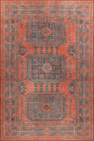 ARTLOOP Soul Etnik Desenli Dokuma Taban Dekoratif Kırmızı Halı AL 432