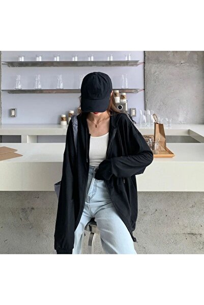 Köstebek Μαύρο φούτερ με φερμουάρ Oversize Χοντρό Unisex