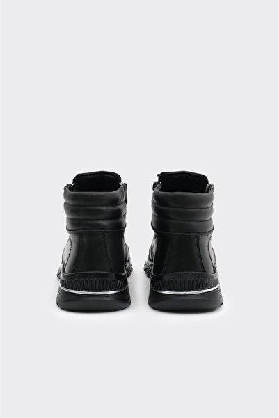 derinet Hakiki Deri Çift Fermuarlı Kadın Bot