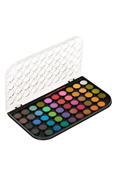 SHOPIENS Paleta cu Acuarele Uscate 48 de Culori si Pensula, Multicolor