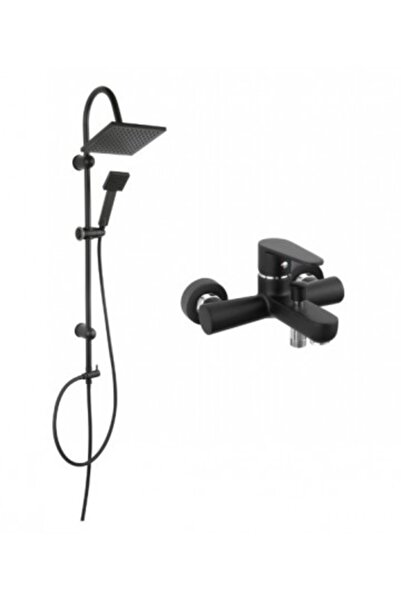 FERRO Coloana de dus Algeo, cu baterie cada / dus, set bara dus, culisant, dus fix, para dus mobila,