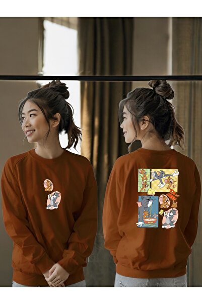 ArtYus Φούτερ Unisex με μακρύ μανίκι Tom And Jerry Front Back Transfer με τύπ...