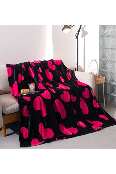 CHIRASO Cocolino Blanket 200x230cm, Soft, Colorful and Fluffy, for Double Bed, Hearts