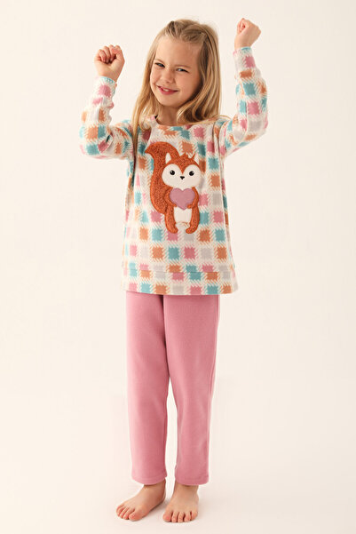 Arnetta Cream Girl's Long Sleeve Pajama Set