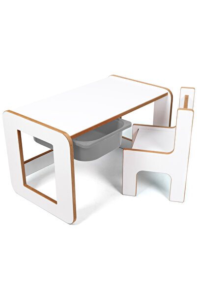 Industrial Living Çocuk Oyun, Aktivite ve Etkinlik Masası, Beyaz-Gri, 18mm 1....