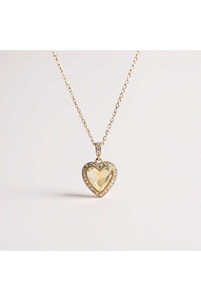 GOOG DESIGN Gold Color Heart Model Stone Necklace – Elegant and Stylish Women...
