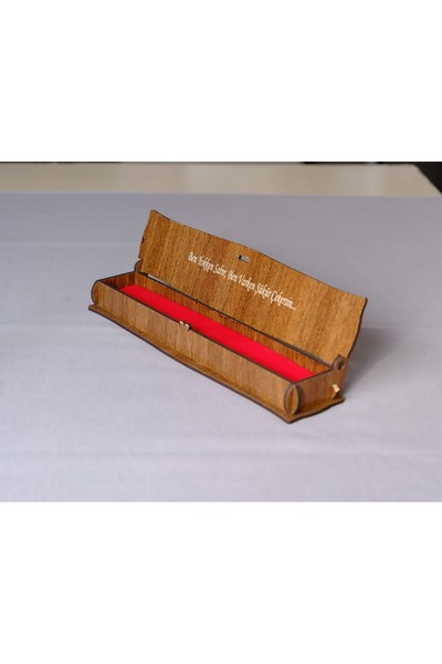 QELA COLLECTION İsim Yazılı Ahşap Tesbih Kutusu – Kişiye Özel | Tesbih ile Birlikte Satın Alınır