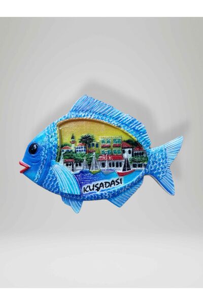 Mundy Kuşadası Temalı Kabartma Magnet Buzdolabı Süsü 9cm X 6cm