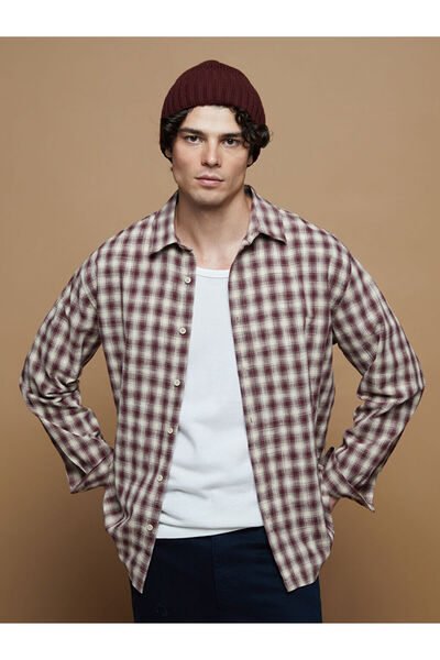 LC Waikiki I Standart Fit Long Sleeve Checked Embroidered Men's Shirt from Fr...