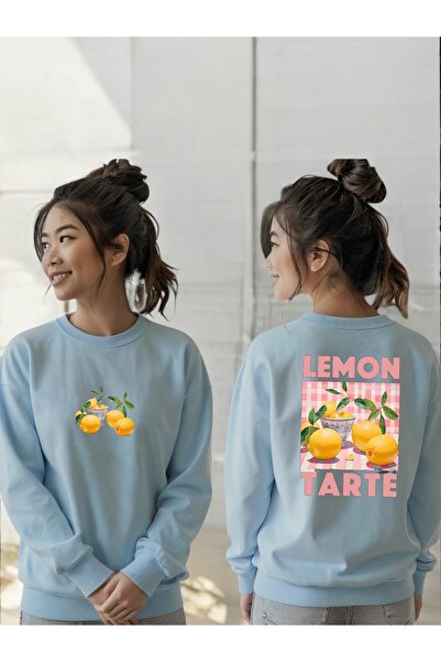 ArtYus Tricou unisex cu mânecă lungă Lemon Tarte Transfer cu imprimeu guler rotund piese Swea tricou