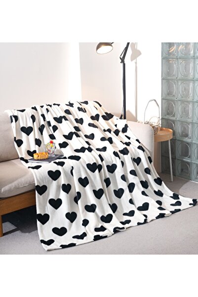 CHIRASO Cocolino Blanket 200x230cm, Soft, Colorful and Fluffy, for Double Bed, Hearts