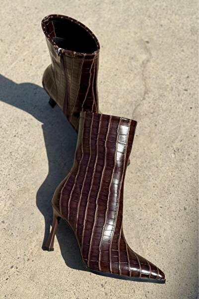 yezy shoes Λεπτές ψηλοτάκουνες μπότες με φερμουάρ Άνετες γυναικείες ματ δερμάτινες μπότες