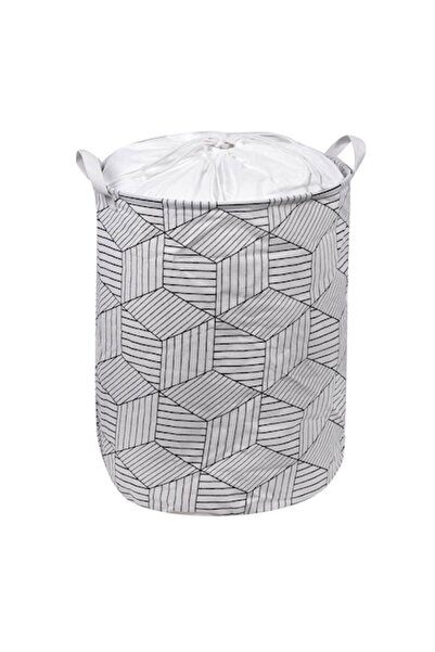 SHOPIENS Laundry basket Shopiens®, made of textile material in ecru color wit...