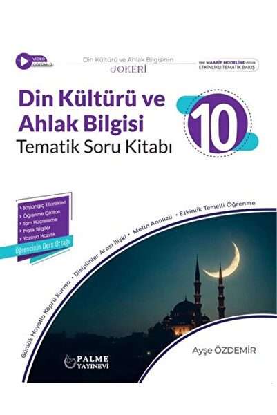 Palme Yayınevi 10. Sınıf Din Kültürü ve Ahlak Bilgisi Tematik Soru Kitabı Pal...