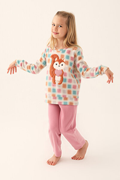 Arnetta Cream Girl's Long Sleeve Pajama Set