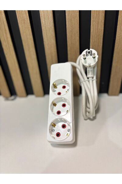 Vip Aydınlatma URAS 3'LÜ 3 METRE KABLOLU TOPRAKLI ARA SEYYAR UZATMA KABLOSU