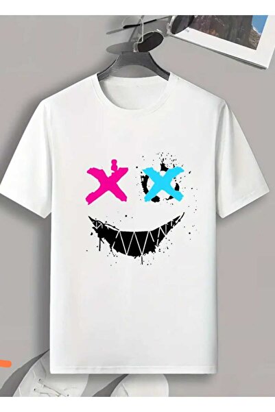 ORVIO Group Men's Smiling Face Printed T-Shirt