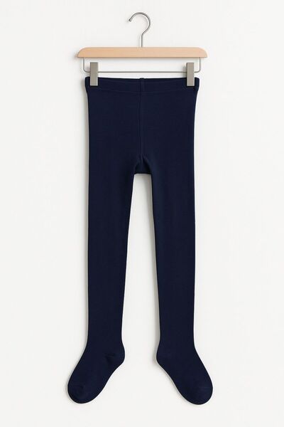 MAVİ QUMSAL Κοριτσίστικο βαμβακερό καλσόν σε σκούρο μπλε χρώμα – Ελαστικό και...