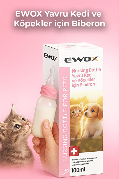 EWOX Yavru Kedi ve Köpek Biberonu 100 ml