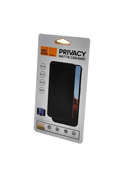 Nettech Apple iPhone 13 / 13 PRO Uyumlu Ön Koruma Hayalet Seramik Nano Ekran Koruyucu (Siyah)