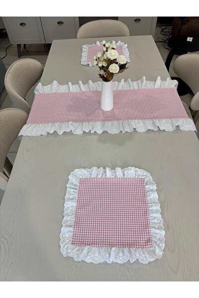 NURGİTA HOME طقم فستو فريل مكون من 3 قطع: 2 قطعة صينية تقديم أمريكية + 1 قطعة...