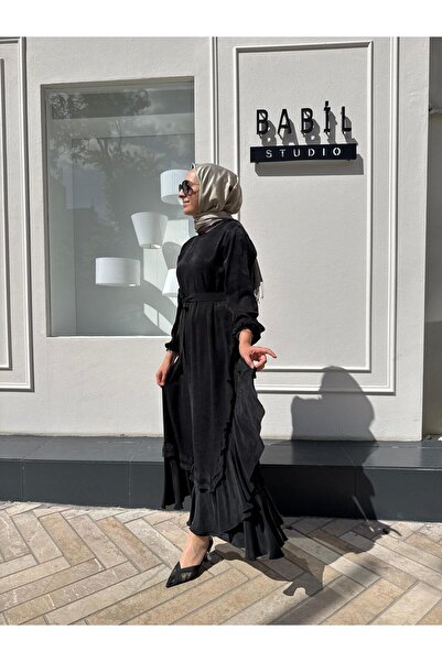 MissWhence 38806 Lace Detailed Women's Dress Black