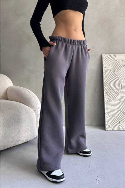 aziso Γυναικείο παντελόνι με 3 κλωστές, φαρδύ κοψίματος