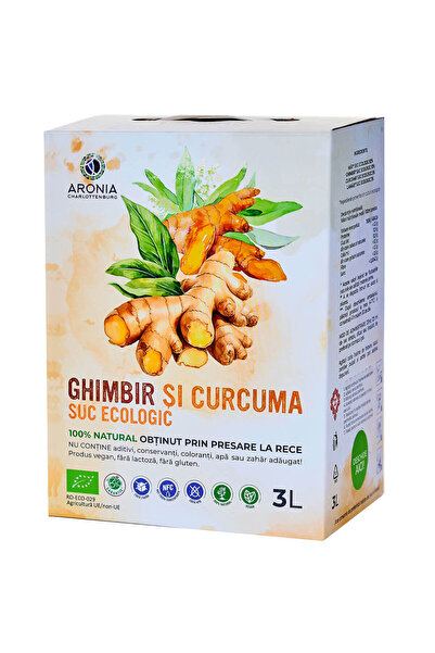 Aronia Charlottenburg 100% și suc de ghimbir și turmeric 3L