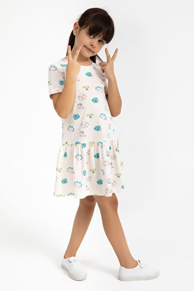 Rolypoly Cute Animals Vanilla Girl's Dress