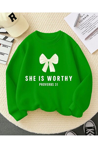 BENROMA 3 NITI PE Pamučni džersej ON JE VREDAN TISKANOG UNISEKS DEČIJEG SWEATERA