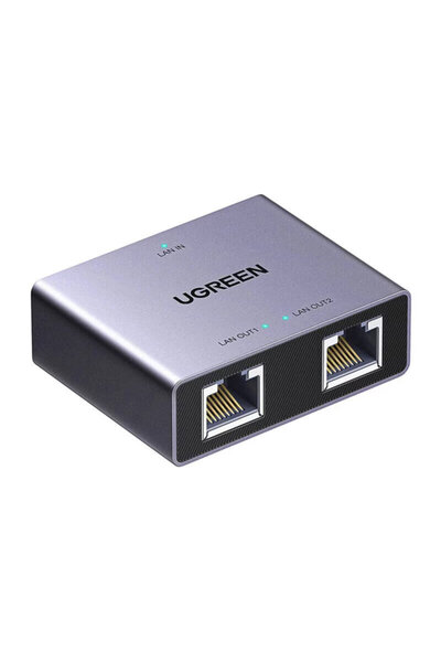 Ugreen Splitter Ethernet, adaptor 2 în 1 RJ45 Ugreen, negru, 45311