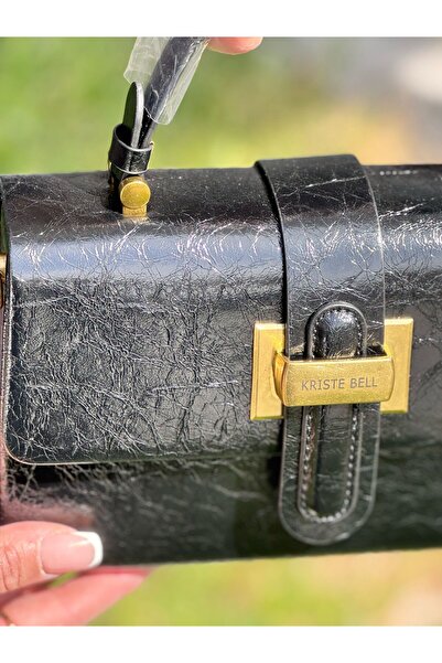 KRISTE BELL - Black Gold Buckle Crossbody Women's Bag