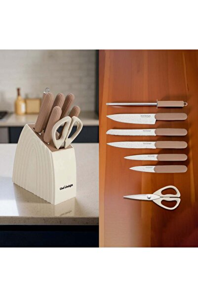 Danube Home Chef's Delight 8-Piece Knife Set with Block – Premium Stainless S...