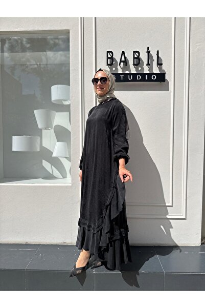 MissWhence 38806 Lace Detailed Women's Dress Black