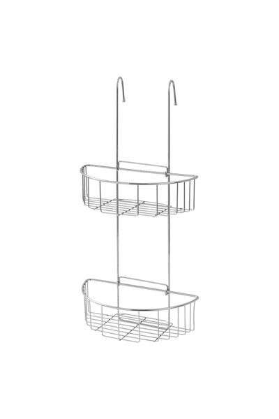Italbox Poco shower shelf, with 2 shelves, chrome steel, silver