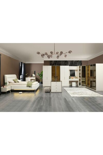 Genel Markalar Lena Şifonyer Modüllü Köşe Yatak Odası Takımı