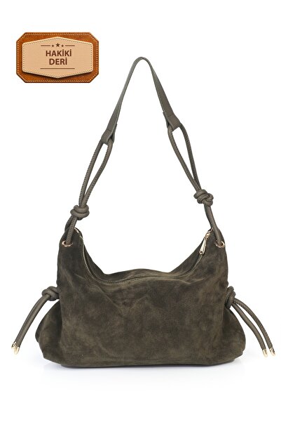 Alessia Bag Feyre Hakiki Süet Deri Düğüm Detaylı Omuz Çantası