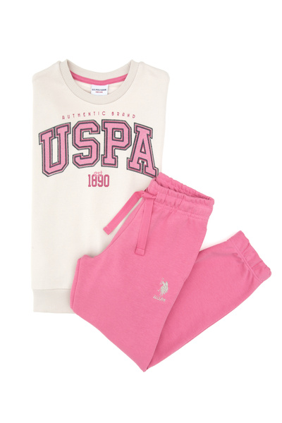 U.S. Polo Assn. Kız Çocuk Pembe Eşofman Takımı 50318957-VR049