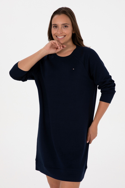 U.S. Polo Assn. Kadın Lacivert Modal Karışımlı Mini Boy Bisiklet Yaka Örme Elbise 50313438-VR033