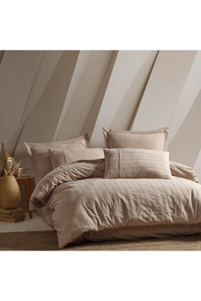 Şaheser Ranforce jacquard bed linen, Saheser, Jasmin Beige